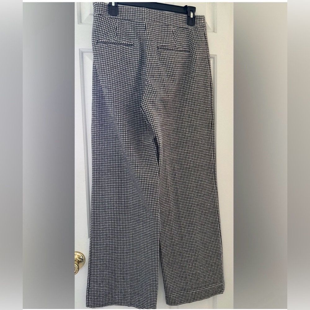 Ann Taylor Houndstooth Wide Leg Trouser High Waist Sz 4 NWT - Picture 3 of 7